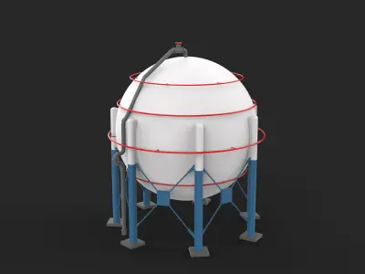 Spherical Tank 3D model