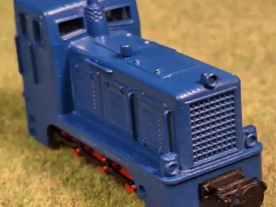 Diesel locomotive LKM V10C 1-87 H0f600mm resin 3D print model