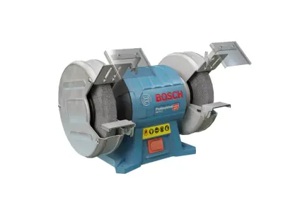 Realistic Power Tool Bosch Bench Grinder with PBR Texture Low-poly 3D model