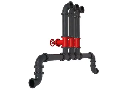 Industrial Pipes 3D model buy
