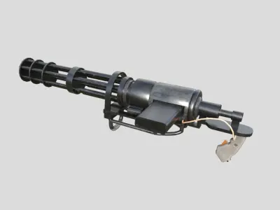 MINI gun model 3d game ready model Low-poly 3D model Low-poly 3D model