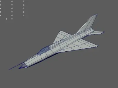 MiG-21 fighter jet Low-poly 3D model
