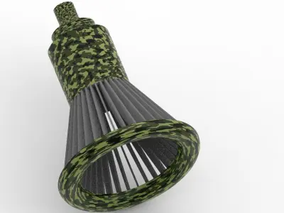 Drogue lamp with camouflage pattern 3D model