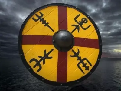 viking shield 7 Low-poly 3D model