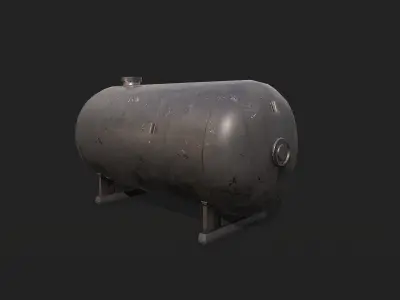 Gas Tank - 4 Color Low-poly 3D model