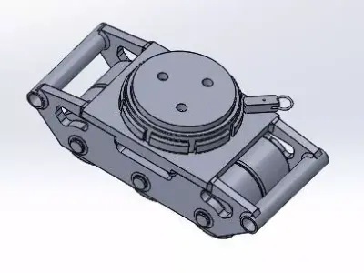 9 ton Roller Dolly Bull Dolly Machinery Skate for manufacturing  3D model