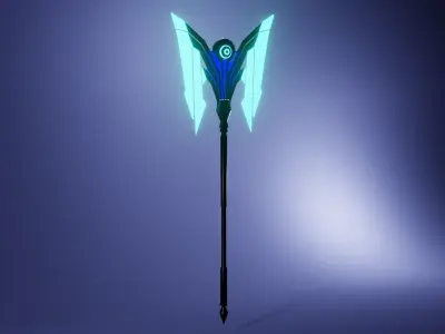 Futuristic weapon set 3d low-poly Low-poly 3D model