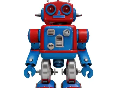 Vintage SciFi Toy Robot 3D model