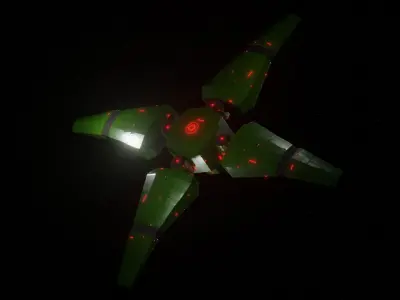 Probe II Spaceship Low-poly 3D model