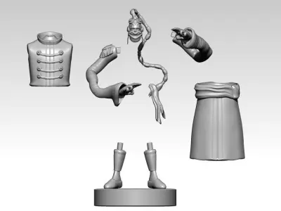 Scratchmen Apoo - Onpiece - split part 3D print model