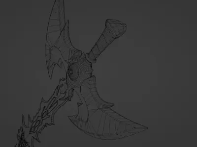 Demonic Sword Low-poly 3D model buy