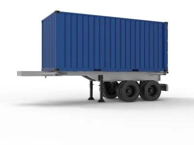 SEMI-TRAILER 30 TON  3D model