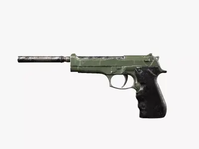 Pistol 3D model 12