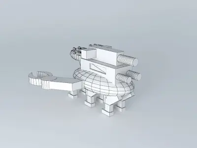carrier robot with two guns Free 3D model