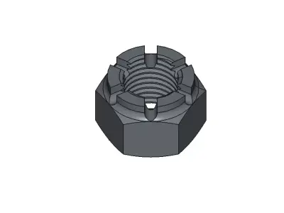 M36 Castle Nut 3D model
