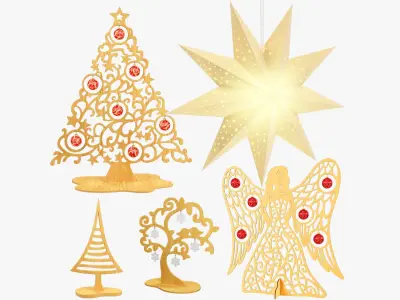 Christmas Decorations Collection V2 3D model
