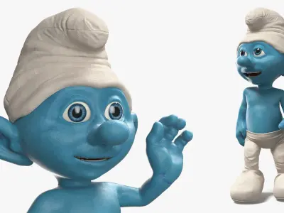  Cartoon Smurf Rigged 