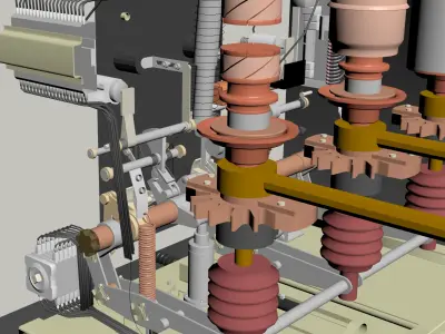 Ultra fine 10kV Switch gear Low-poly 3D model