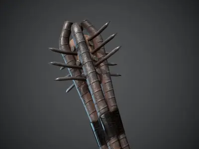 Spiked Weapon Rebar Melee Low-poly 3D model