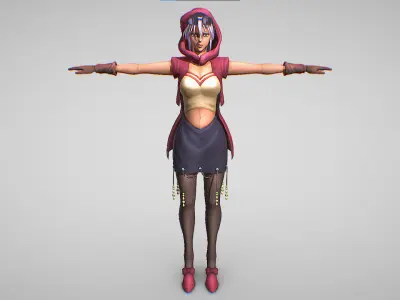 Mariah - Jojo Bizarre Adventure - Diamond Records Low-poly 3D model