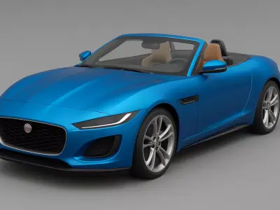High Quality Convertible Sports Car 3D Model  Detailed Exterior 3D print model