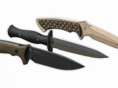 Knife Pack Combat - AAA Low-poly 3D model