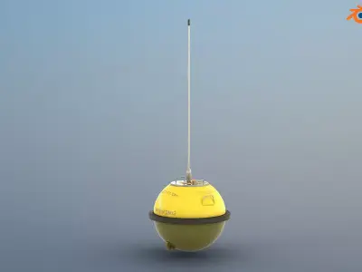Wave Measurement Buoy - PBR Low-poly 3D model