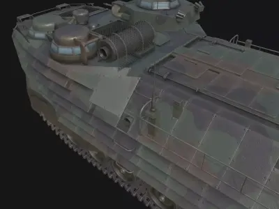 AAVP7A1 Amphibious Tracked Vehicle Low-poly 3D model
