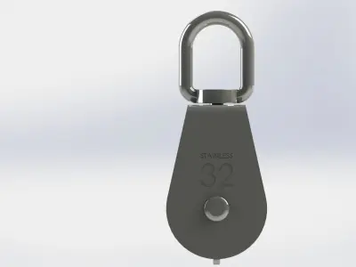Single pulley 32 size 3D model