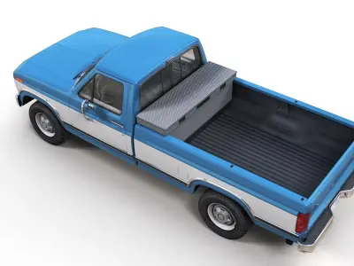 Standart pickup truck Low-poly 3D model