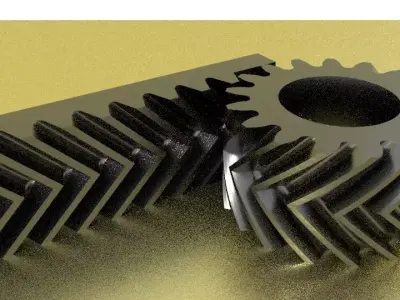 rak and pinion Free 3D print model