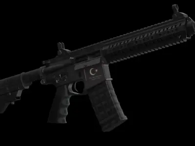 Asssault Rifle - MPT-55 3D Low Poly - Realistic - Game Ready 3D model