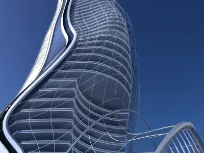 Futuristic Skyscraper 11 3D model