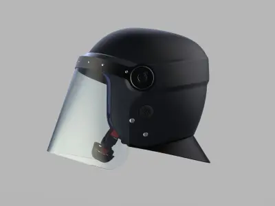 Police protection helmet 3D model