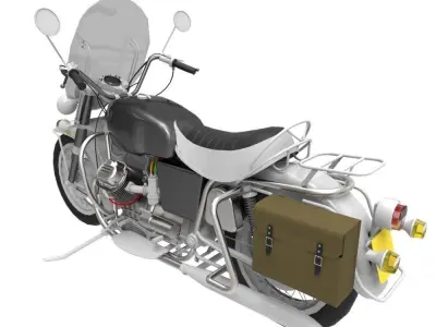 Motorcycle Low-poly 3D model shop