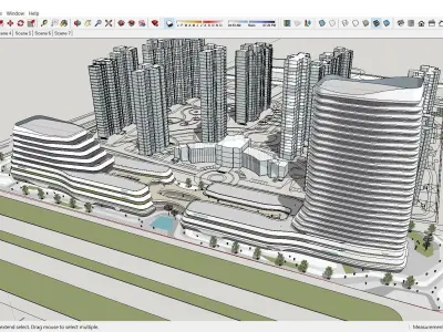 Sketchup Commercial Complex L2 3D model