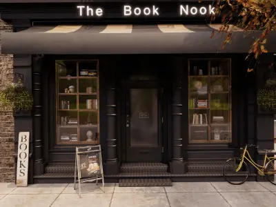 The Book Nook Blender Scene Free 3D model