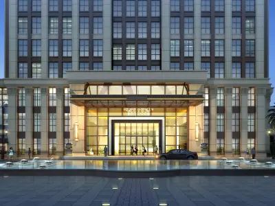 3Dmax fashion city commercial square building 167 3D model