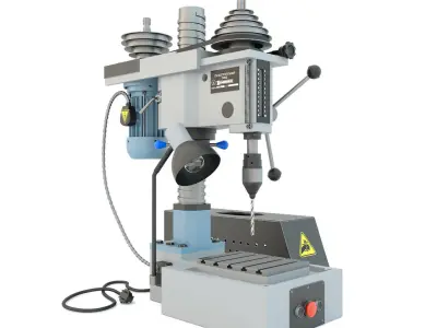 Machine tool desktop drilling press vertical 2M112 3D model