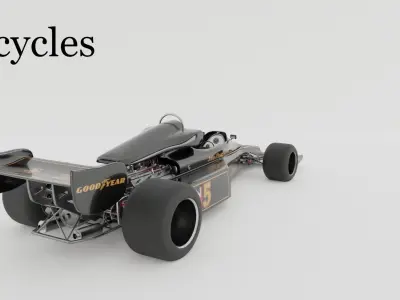 Lotus 77 style race car  Free 3D model