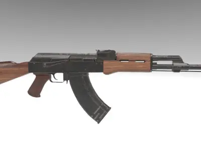 3D AK47 ak - rifle Low-poly 3D model