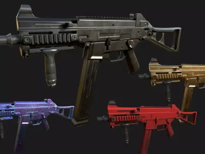 UMP45 - Game Ready Weapon Model Low-poly 3D model