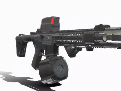 RIFLE DE ASSALTO COLT M4A1 SAI Low-poly 3D model