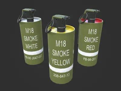 Smoke Grenades Low-poly 3D model