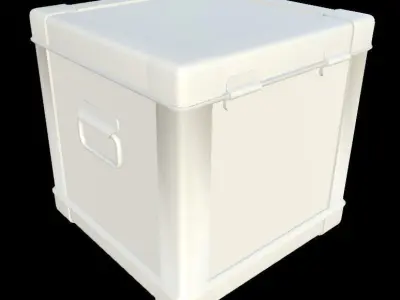 Crate storage box Low-poly 3D model