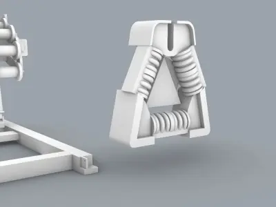 Lamor Umbilical Hose Reel LUT Low-poly 3D model