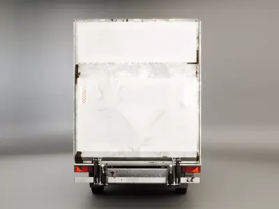 Generic Tail Lift Box Van Used Low-poly 3D model