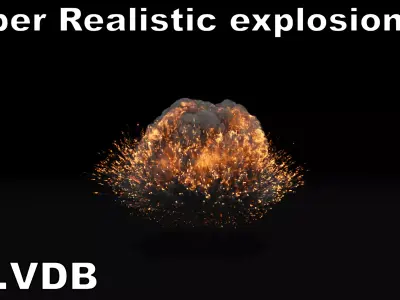 Super Realistic Explosion 9 - vdb animated 3D model