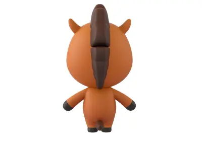 Character140 Rigged Horse 3D model