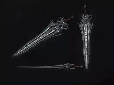Dragon Sword Low-poly 3D model